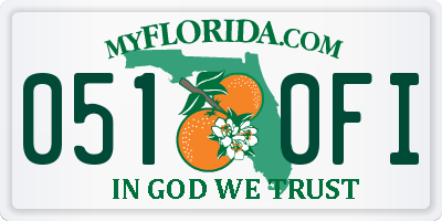 FL license plate 0510FI