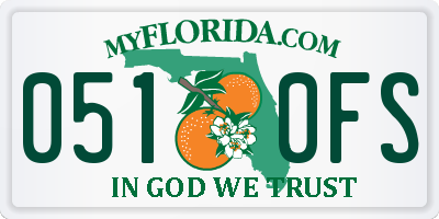 FL license plate 0510FS