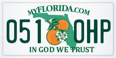 FL license plate 0510HP