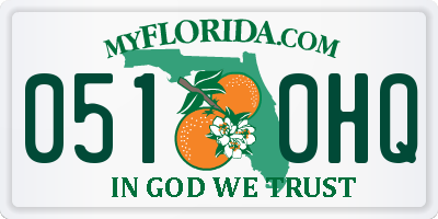 FL license plate 0510HQ