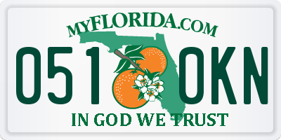 FL license plate 0510KN