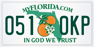 FL license plate 0510KP