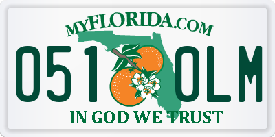 FL license plate 0510LM