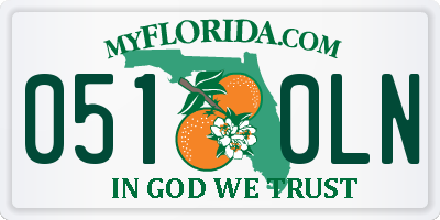 FL license plate 0510LN