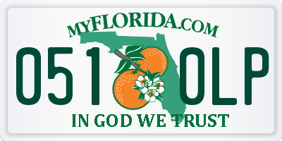 FL license plate 0510LP