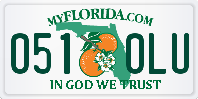 FL license plate 0510LU
