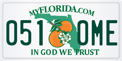 FL license plate 0510ME