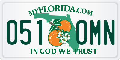 FL license plate 0510MN