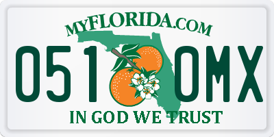 FL license plate 0510MX