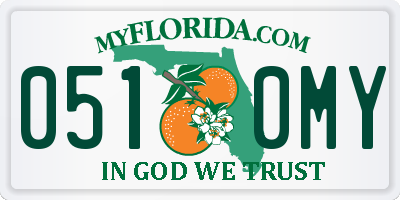 FL license plate 0510MY