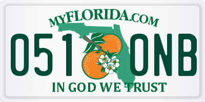 FL license plate 0510NB