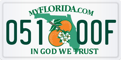 FL license plate 0510OF
