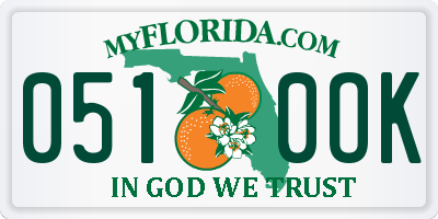FL license plate 0510OK