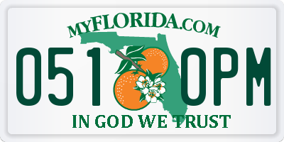 FL license plate 0510PM