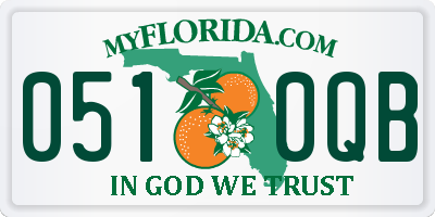 FL license plate 0510QB