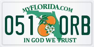 FL license plate 0510RB