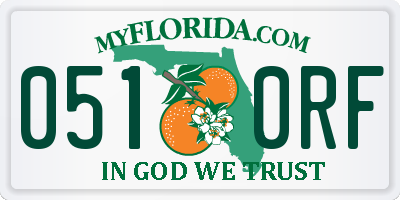 FL license plate 0510RF