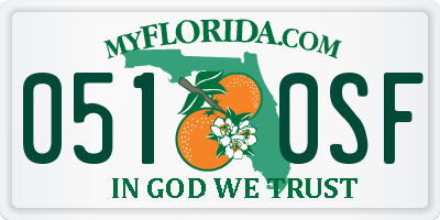 FL license plate 0510SF