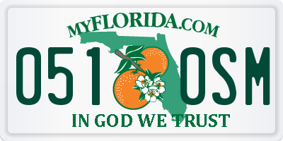 FL license plate 0510SM