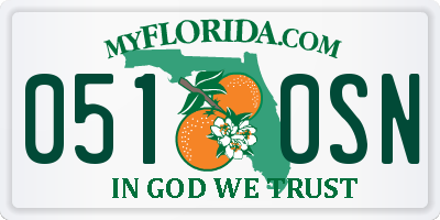 FL license plate 0510SN