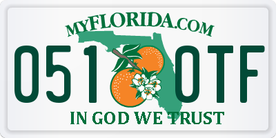 FL license plate 0510TF