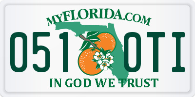 FL license plate 0510TI