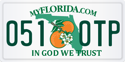 FL license plate 0510TP