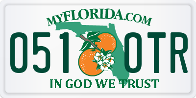 FL license plate 0510TR