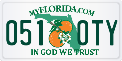 FL license plate 0510TY
