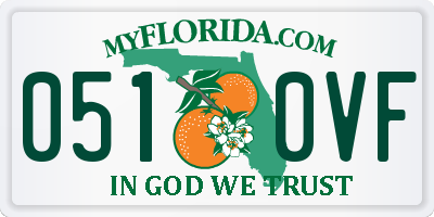 FL license plate 0510VF