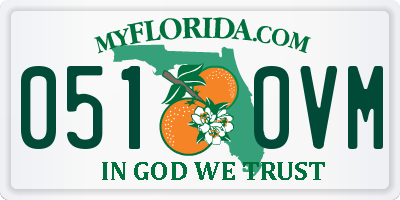 FL license plate 0510VM