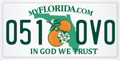 FL license plate 0510VO