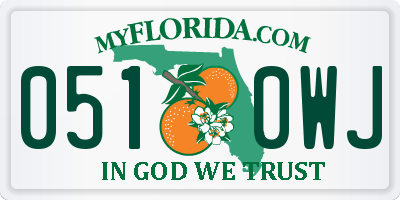 FL license plate 0510WJ