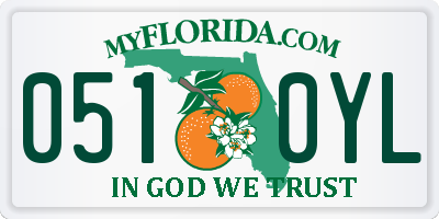 FL license plate 0510YL