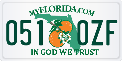 FL license plate 0510ZF