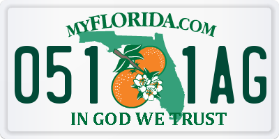 FL license plate 0511AG