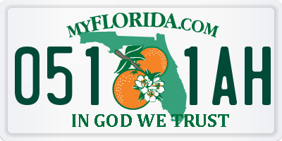 FL license plate 0511AH