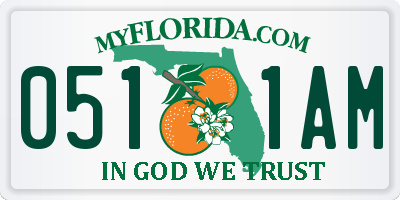 FL license plate 0511AM