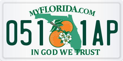 FL license plate 0511AP