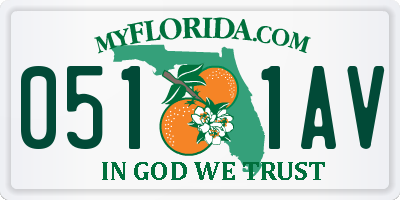 FL license plate 0511AV