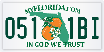 FL license plate 0511BI