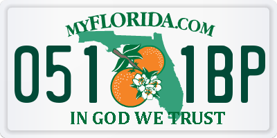 FL license plate 0511BP