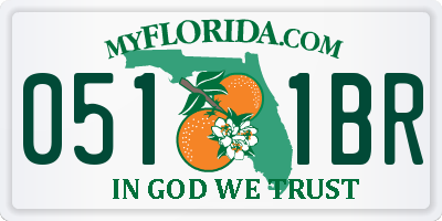 FL license plate 0511BR