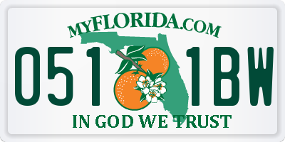 FL license plate 0511BW