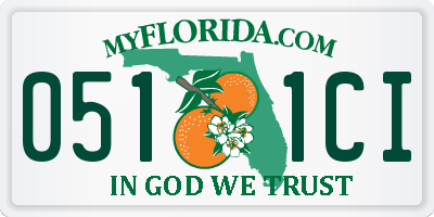 FL license plate 0511CI