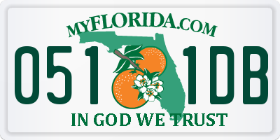 FL license plate 0511DB