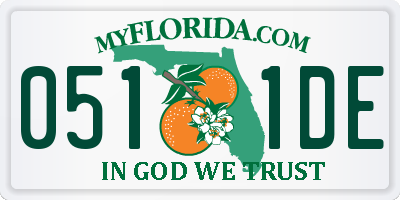 FL license plate 0511DE