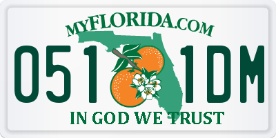 FL license plate 0511DM