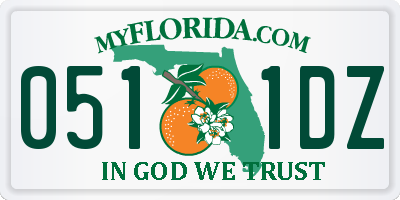 FL license plate 0511DZ