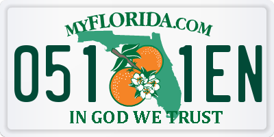 FL license plate 0511EN